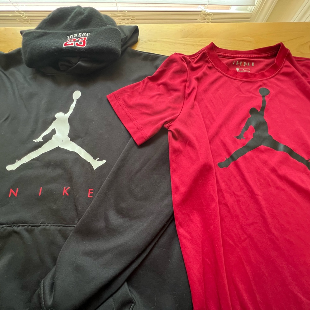 Michael Jordan boys size 10-12 M lot: beanie, tee, sweatshirt